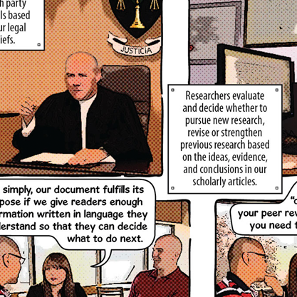 Screen capture of the comic strip that appears on the Decision Time page